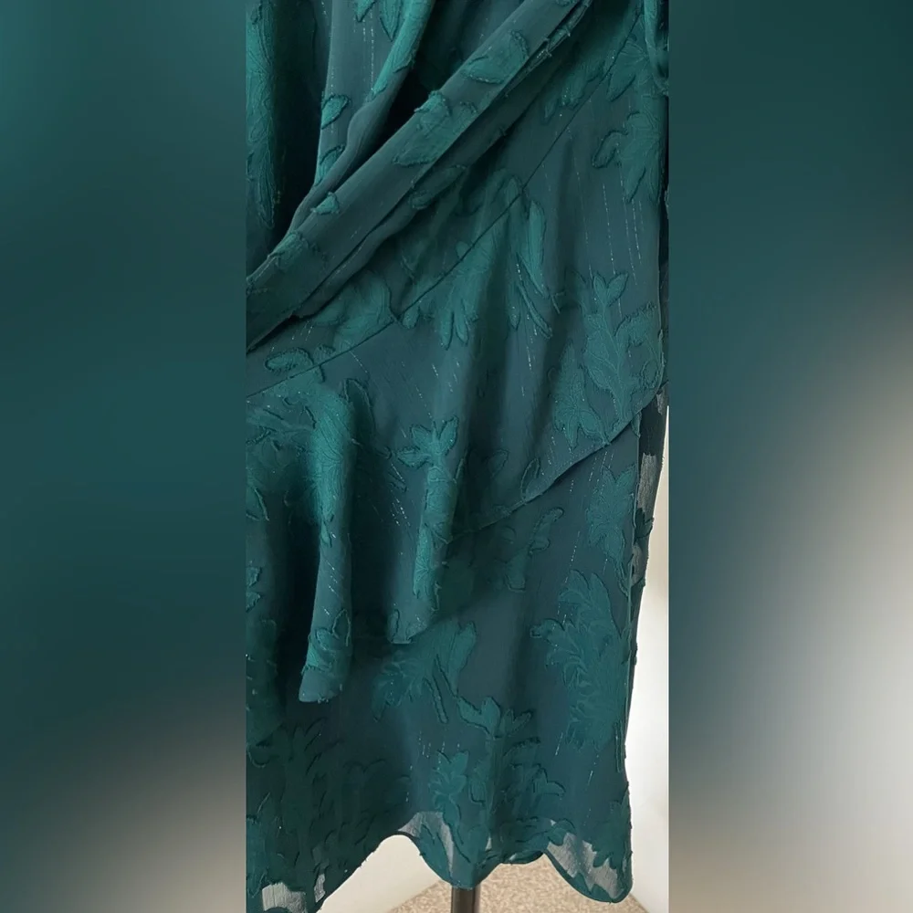 *HOLIDAY* Jessica Howard Long Sleeve Emerald Green Dress (Sz 4P) - Picture 8 of 16